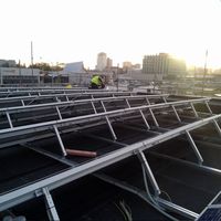 Kit de support solaire réglable en aluminium pour panneaux solaires, fixation sur toiture en tôle ondulée