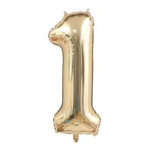 Venta al por Mayor de Globos Gigantes de Número de 32 Pulgadas, Color Blanco y Dorado, de Helio, de Aluminio, del Número Uno al Número Nueve - Product Image 3