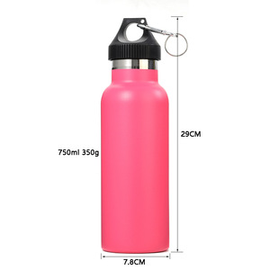 Stainless Steel Insulated <b>Water</b> <b>Bottle</b> 750ml 26cm Red Durable Sports <b>Bottle</b> for Outdoor Cycling Travel Mountaineering - Product Image 3