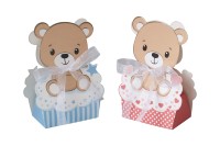 Ours Design Baby Shower Petit Bonbons Cookie Paper Box Favor Gift Treat Boxes Décoration pour Fête D'anniversaire Baby Shower Supplies