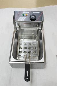 Freidora de patatas fritas de acero inoxidable, máquina de mesa de 6L + 6L, 2 tanques, 2 cestas, Comercial - Product Image 4