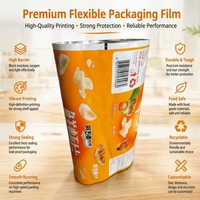 Film en rouleau laminé personnalisé résistant à l'humidité pour emballage alimentaire OP+MPET+CP, idéal pour les sachets de chips et de frites
