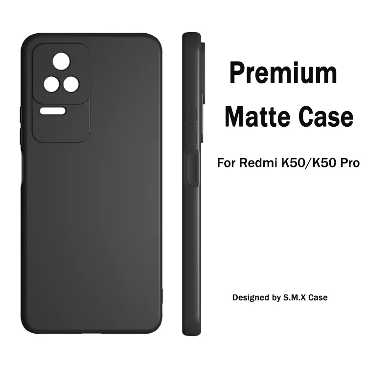 फैक्टरी थोक प्रीमियम मुलायम काले मैट TPU मामलों के लिए पाले सेओढ़ लिया पिछला कवर सिलिकॉन मोबाइल फोन के मामले में Xiaomi Redmi K50 K50 प्रो