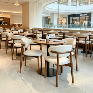 Upholstered Fabric Restaurant Chair Set Commercial Cafe Hotel Dining Furniture Customizable OEM Manufacturer Wholesale China B2B