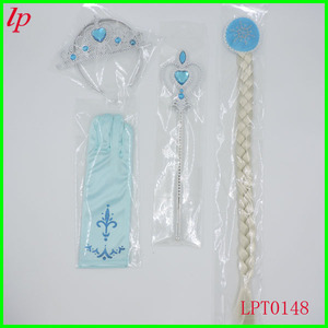 Frozen Princess Anna Crown <b>Wig</b> <b>Braids</b> Scepter Gloves Set For Girls Costume LPT0150 - Product Image 4