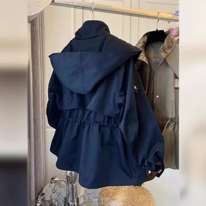 Chaqueta cortavientos con capucha y cremallera, diseño personalizado, estilo casual y holgado, control <span class=keywords><strong>de</strong></span> cintura, para <span class=keywords><strong>mujer</strong></span>, primavera - Product Image 3