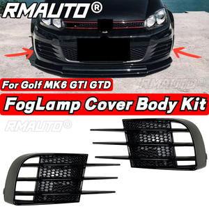 Car Front Fog Lamp Cover Trim HONEYCOMB Fog Lamp Grille Body Kit for VW Golf MK6 GTI GTD 2008-2013 Fog <b>Light</b> Grille <b>Accessories</b> - Product Image 1