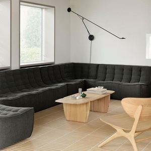 Mesa de Centro Redonda y Cuadrada de Estilo Americano, Clásica y Tradicional, de R Simple Design, para Uso en Hogar, Apartamento u Hotel, de Madera Sólida - Product Image 3