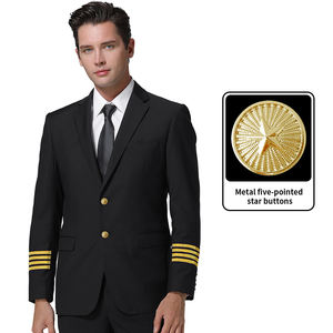 Seragam <span class=keywords><strong>Pilot</strong></span> Pria, Seragam Kerja, Set Kostum Pertunjukan, Jas - Product Image 4