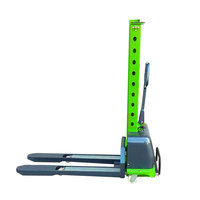 Chariot élévateur à palettes semi-électrique autoporteur, transpalette auto-chargeur portable 1-1,5 tonnes 1,6 m, fabriqué en Chine, en promotion