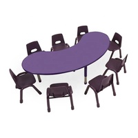 Meubles de pépinière en forme de U pour la maternelle et la classe Table d'écriture pour enfants d'âge préscolaire Ensemble de table et de chaises