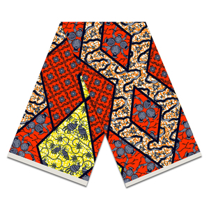 Tissu Wax <span class=keywords><strong>En</strong></span> Coton Pur Lin Africain Traditionnel Tie-Dye Africain Tissu Wax Aux Fleurs Tropicales Fabric Pour Robes Africaines - Product Image 1