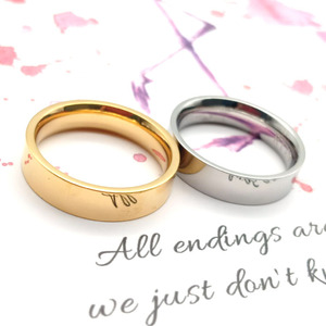 Factory Direct Sale 5mm Stainless Steel Custom Silver <strong>Rings</strong> <strong>Blank</strong> Engraved logo Gold Statement <strong>Ring</strong> - Product Image 6