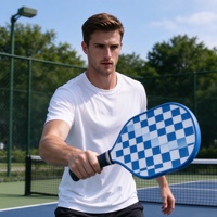Raquette de pickleball en fibre de verre à dégradé de couleurs personnalisé, imprimée UV, noyau alvéolé, pour entraînement débutant, vente en gros