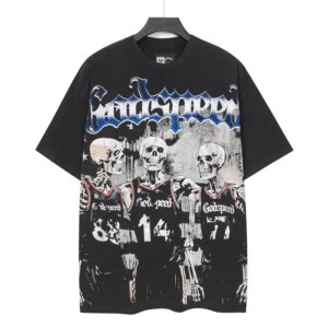 Camiseta Godspeed Talla Grande <span class=keywords><strong>para</strong></span> Jóvenes, 300G Algodón, Estampado Gráfico, Moda Urbana, Estilo Oversize, Streetwear de Alta Calidad - Product Image 2