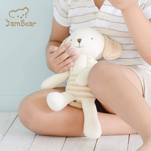Organik pamuk bebek peluş oyuncak s bebek uyku konfor peluş oyuncak dolması hayvan peluş köpek organik bebek lovey oyuncak - Product Image 5