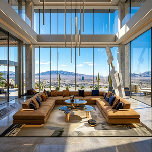 Nuevo Sofá de Tela de Lujo en Forma de U para Sala de Estar, Estilo Árabe, Personalizable para Proyectos de Villas, 2026 - Product Image 1
