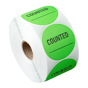 Nueva Etiqueta Redonda Verde de Conteo para Embalaje Logístico en 2026, Etiqueta ODM Autoadhesiva y Escribible - Product Image 1