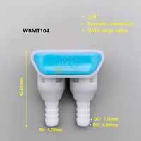 1/4 "corps femelle tout connecteur en plastique Valved Quick Release Water Fluid Pipe Sleeve Coupling Double Flow Couplings