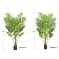 Palmier artificiel Areca de haute qualité, faux palmier tropical en pot, écologique, imperméable, décoration intérieure, bureau, Noël