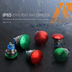 22mm nấm đầu đẩy nút chuyển đổi tạm thời IP65 không thấm nước vít thiết bị đầu cuối 12V 24V 36V 110V 250V 5A SPST nhựa 110V 250V - Product Image 5