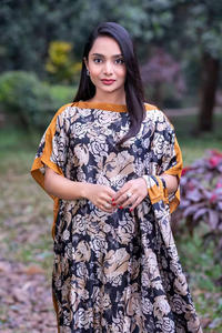 2024 Nieuwe Dames Merk Zijden Jurk Luxe Moslim Lange Gewaad Met Sjaal Custom Casual Plus Size Dames Afrikaanse Kaftan - Product Image 6