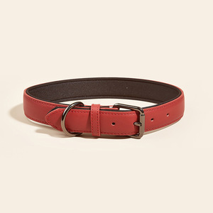 Laisse de luxe réglable en toile imperméable et cuir véritable pour chien, avec rivets solides, sangle de cou rembourrée de qualité supérieure, robuste, pour chiens de taille moyenne - Product Image 6