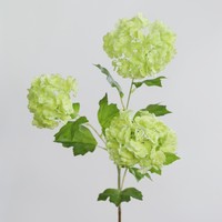 Fleurs artificielles en gros, Hortensias en soie à tiges multiples, Blanc et Vert, Décoration nordique pour la maison, Bouquet pour vase, Vente en gros directe usine