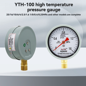 Các nhà sản xuất cung cấp YTH-100 xuyên tâm Đồng hồ đo áp suất phong vũ biểu chịu nhiệt độ 100mm đọc Đồng hồ đo áp suất - Product Image 4