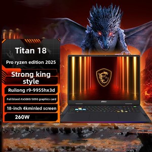 Pour ordinateur portable de jeu <span class=keywords><strong>Titan</strong></span> 18Pro, Ryzen R9-9955Hx3D, carte graphique RTX5090 pleine puissance, clavier anglais 18 pouces, 120Hz, E-Sports - Product Image 1