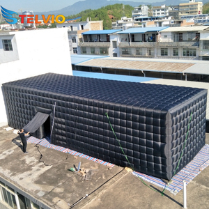 पोर्टेबल लार्ज पार्टी टेंट हाउस ब्लैक एलईडी लाइट डिस्को बार इन्फ्लैटेबल क्यूब टेंट इन्फ्लैटेबल नाइटक्लब इन्फ्लैटेबल मार्की - Product Image 4