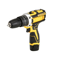 Perceuse à percussion au lithium 12V jaune, ensemble 3 fonctions, perceuse rechargeable domestique alimentée par une nouvelle technologie, personnalisable OEM