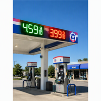 Éclairage LED pour auvent de station-service, panneau d'affichage des prix LED pour station-service, écran LED étanche, panneaux numériques de prix du carburant