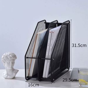 Metal Mesh 2 Tiers Magazine <b>Holder</b> <b>Document</b> File Organizer for Office School Supplies Cute Desk Organizer Hot Desk Organizer - Product Image 5