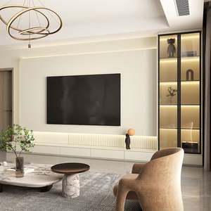 Meuble TV pratique et durable pour centre de divertissement, apparence unique, mobilier de maison pour salon - Product Image 4