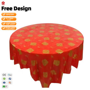 Manteles Redondos de Plástico Estilo Chino para Celebración del Año Nuevo Chino, Venta al por Mayor de Fábrica - Product Image 1