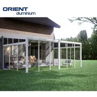 Pergola Hard Top Lean to Gazebo avec toit Grands auvents muraux robustes pour patio, terrasses, arrière-cour