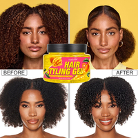 Haar Gel met Sterke Hold, Groothandel, Lichtgewicht, Anti-Klit, Vormgevend, Glansgevend, voor Afrikaans Haar
