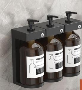 <span class=keywords><strong>Distributeur</strong></span> <span class=keywords><strong>mural</strong></span> de <span class=keywords><strong>savon</strong></span> à triple bouteille 500ML salle de bain presse manuelle shampooing gel douche bouteille de <span class=keywords><strong>savon</strong></span> liquide - Product Image 2