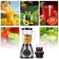 Blender en verre multifonctionnel, usage commercial et domestique, couple élevé, 6 lames, broyage de glace, appareil de cuisine portable