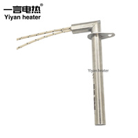 Câble de protection tressé pour cartouche chauffante à température moyenne en micro acier inoxydable nickel-chrome à angle droit