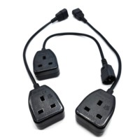 Câble adaptateur d'alimentation HENG-WELL IEC320 C14 vers prise UK 1 voie 13A pour PDU, prises BS1363, rallonge UK