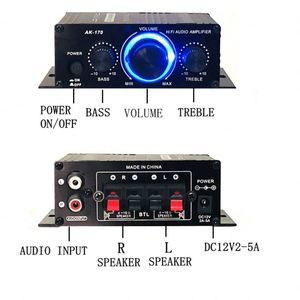 Mini Amplificador de Audio Digital AK170 20W + 20W DC 12V HIFI con Bajos para Cine en Casa y Automóvil - Product Image 6