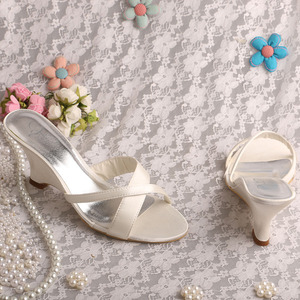 <span class=keywords><strong>Tacco</strong></span> personalizzato sandali bianchi zeppa pantofole - Product Image 2