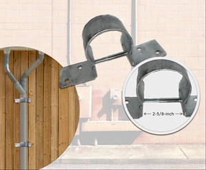 An toàn U hình 4*4 xoay sơn tĩnh điện kim loại nhôm thép hàng rào Brace gắn chân đế - Product Image 4