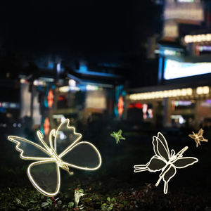 ไฟ LED ลวดลายดอกไม้สำหรับตกแต่งวันหยุดกลางแจ้งแบบสตรีทและ3D - Product Image 1