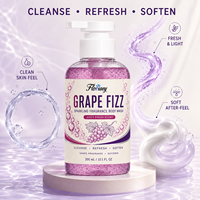 Private Label OEM ODM 300ml Grape Fizz Sprankelende Geur Body Wash Glycerine Hydraterende Verfrissende Fruitgeur Douchegel