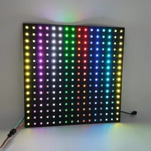 WS2812B lampu Panel matriks Led papan FR4 kaku fleksibel RGB Digital ws5v 8x8 16x16 8x32 dimensi dapat disesuaikan