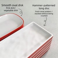 Assiettes à dîner divisées en mélamine de 9 pouces, quatre compartiments, style moderne minimaliste, assiettes pour cantine d'étudiants, assiettes pour restauration rapide