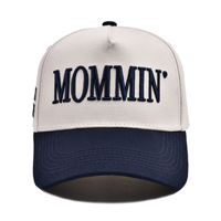 Gorra de Béisbol Personalizada con Logotipo OEM, Letra MOMMIN Bordada, Dos Tonos, Gorras de Béisbol Personalizadas de Algodón Unisex para Marcas